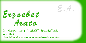 erzsebet arato business card